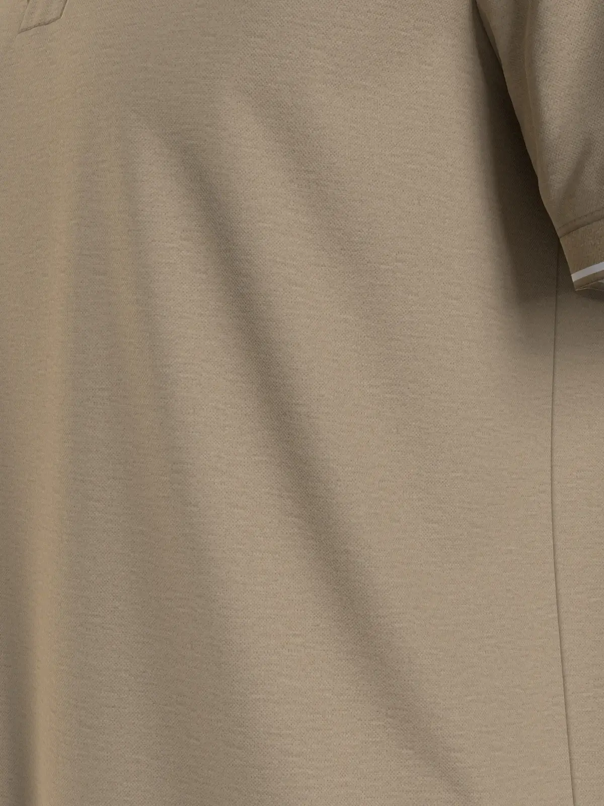 Calvin Klein STRETCH PIQUE TIPPIN Erkek Krem Polo T-Shirt