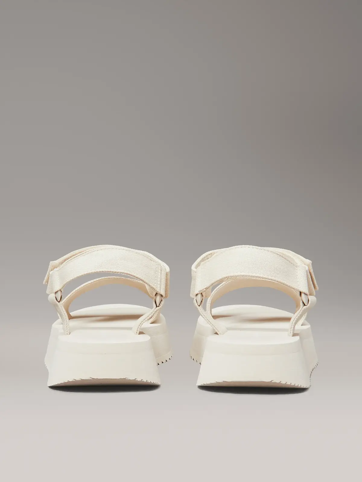 Calvin Klein SANDAL VELCRO WEBBIN, AEO Krem Kadın Terlik
