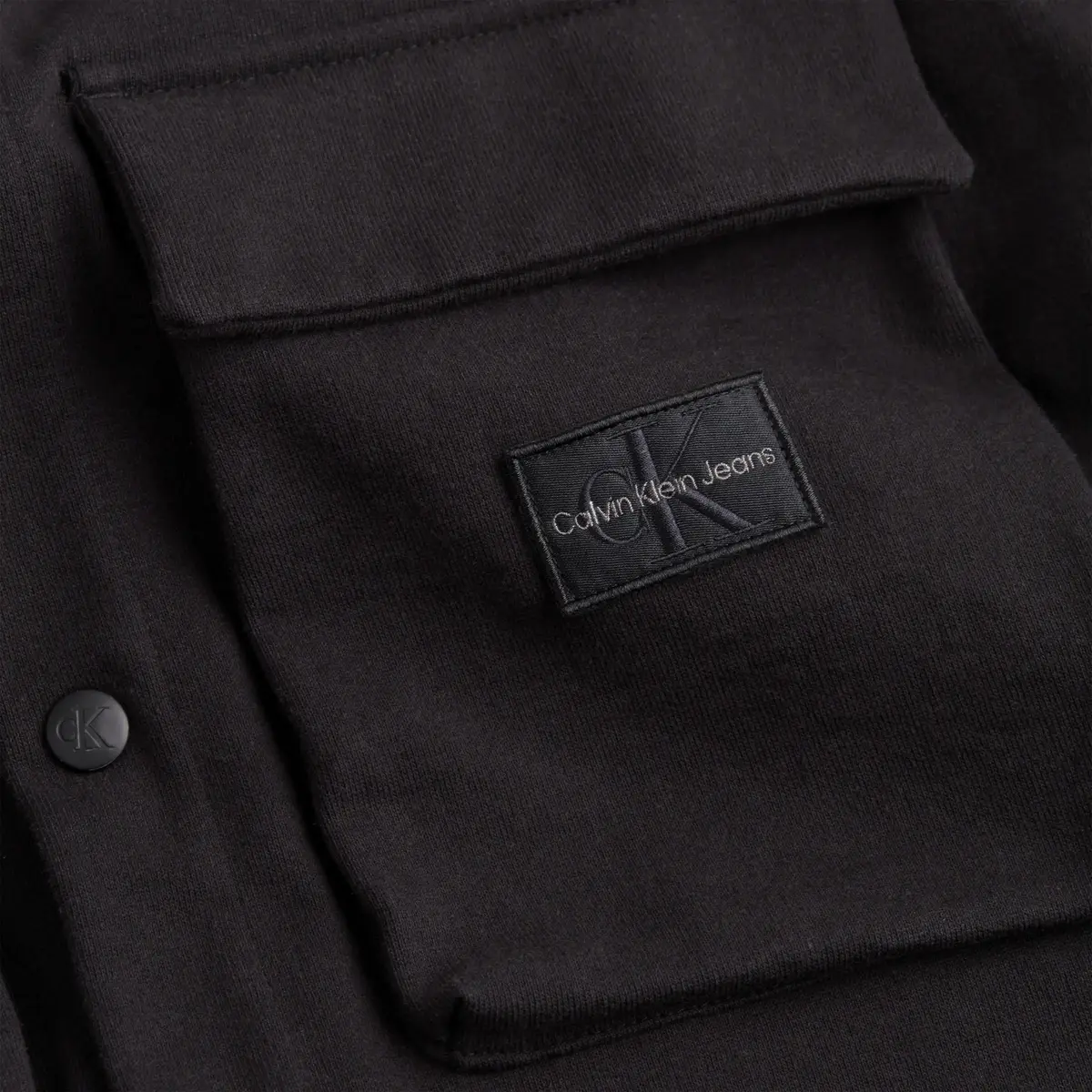 Calvin Klein SHRUNKEN BADGE HWK S Erkek Siyah Sweatshirt