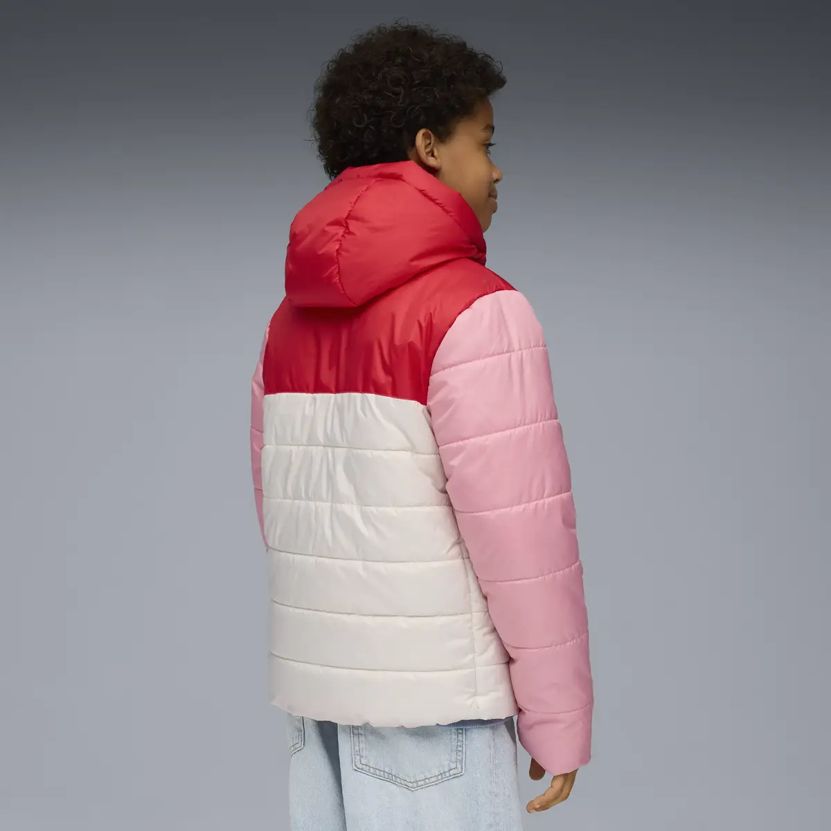 Puma ESS Hooded Padded Jacket Krem Unisex Çocuk Mont