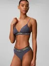 Calvin Klein LIGHTLY LINED TRIANG Gri Bikini Üst