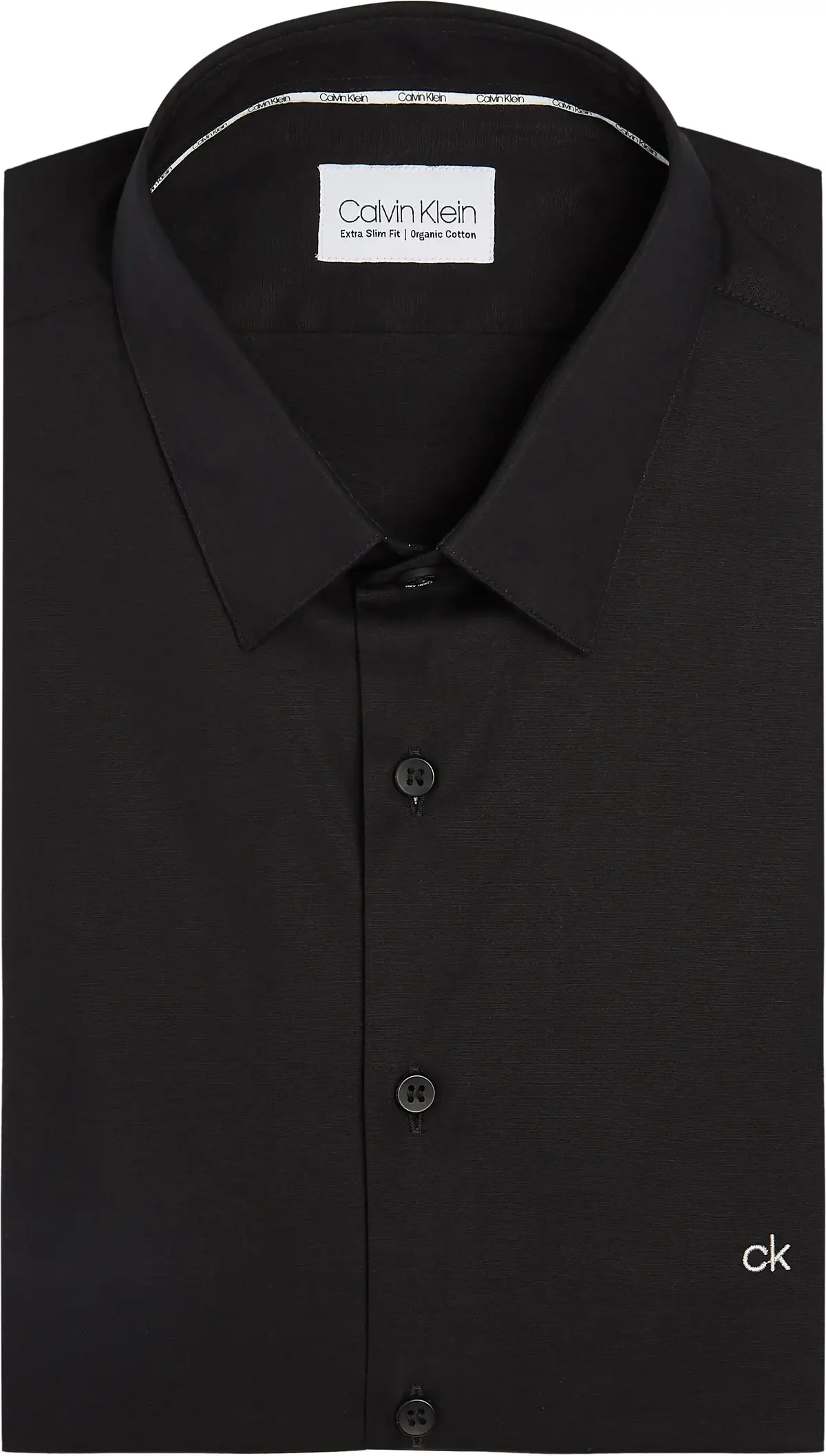 Calvin Klein LOGO STRETCH EXTRA S Erkek Siyah Gömlek