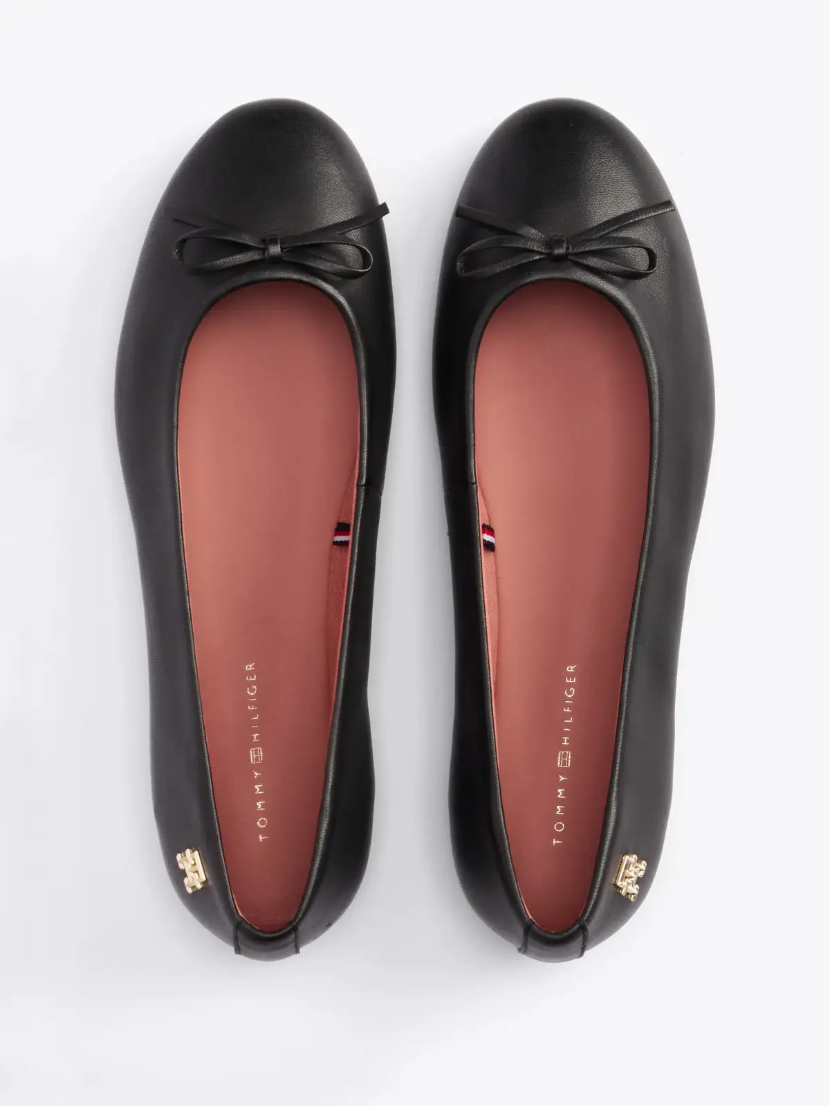 Tommy Hilfiger BALLERINA LEATHER FL, BDS Siyah Kadın Babet