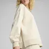PUMA WARDROBE ESS Oversized Crew Bej Kadın Sweatshirt