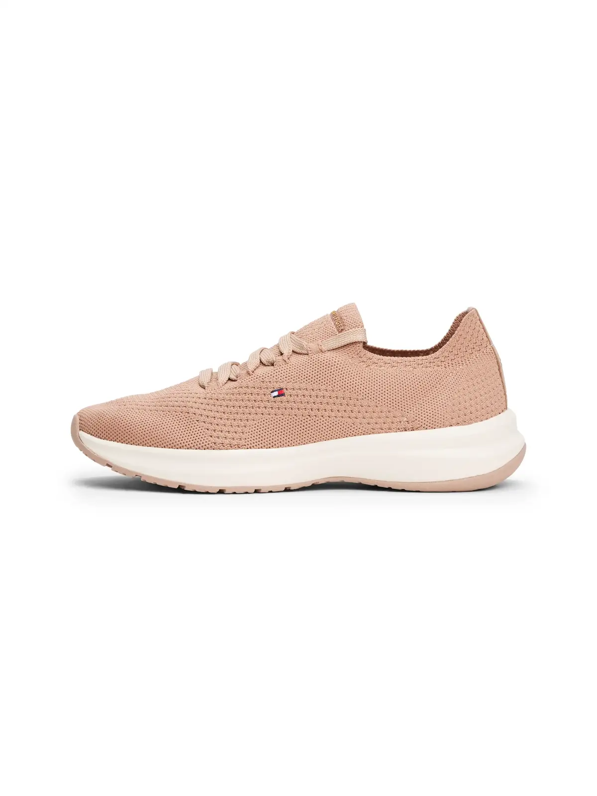 Tommy Hilfiger TH KNIT RUNNER Bej Kadın Günlük Spor Ayakkabı