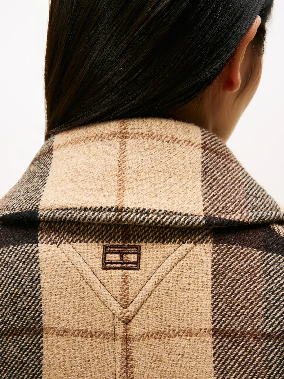 WOOL CHECK BELTED RL, 0M7