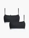 Calvin Klein UNLINED BRALETTE 2PK Kadın Siyah Bralet