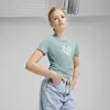 Puma FLAMING LOVE Knotted Tee Mavi Çocuk Unisex T-Shirt & Polo