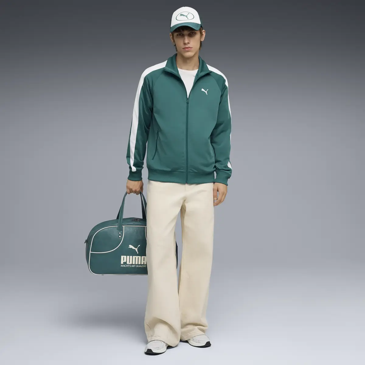 Puma T7 Track Jacket Yeşil Erkek Sweatshirt