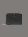 Calvin Klein MINIMAL MONOGRM LTHR MED FLAP ZI Siyah Kadın Cüzdan