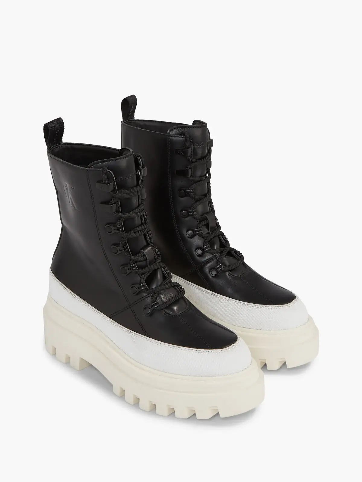 Calvin Klein FLATFORM LACE UP BOO Kadın Siyah Bot