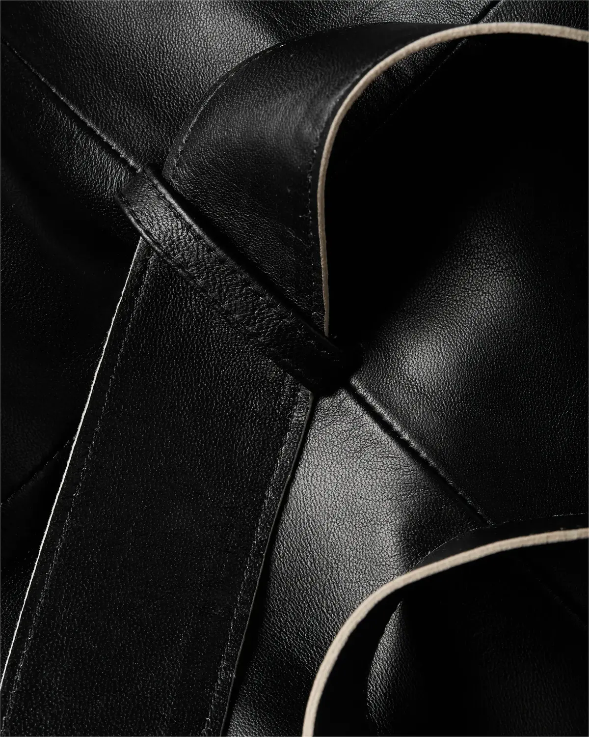 Calvin Klein CONTRAST LEATHER TRE Kadın Siyah Trençkot