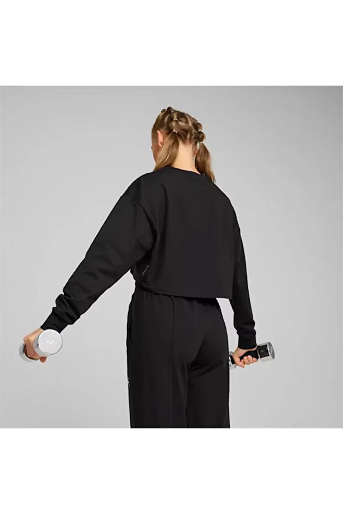 Puma CLOUDSPUN CROSSOVER CREW Siyah Kadın Sweatshirt