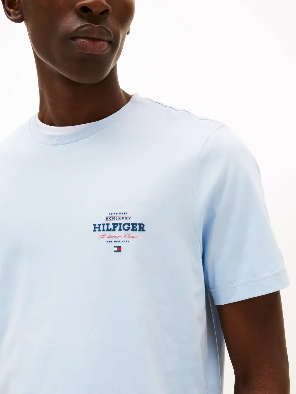 Tommy Hilfiger MONOTYPE ALL AMERICA, C1O Mavi Erkek T-Shirt & Polo