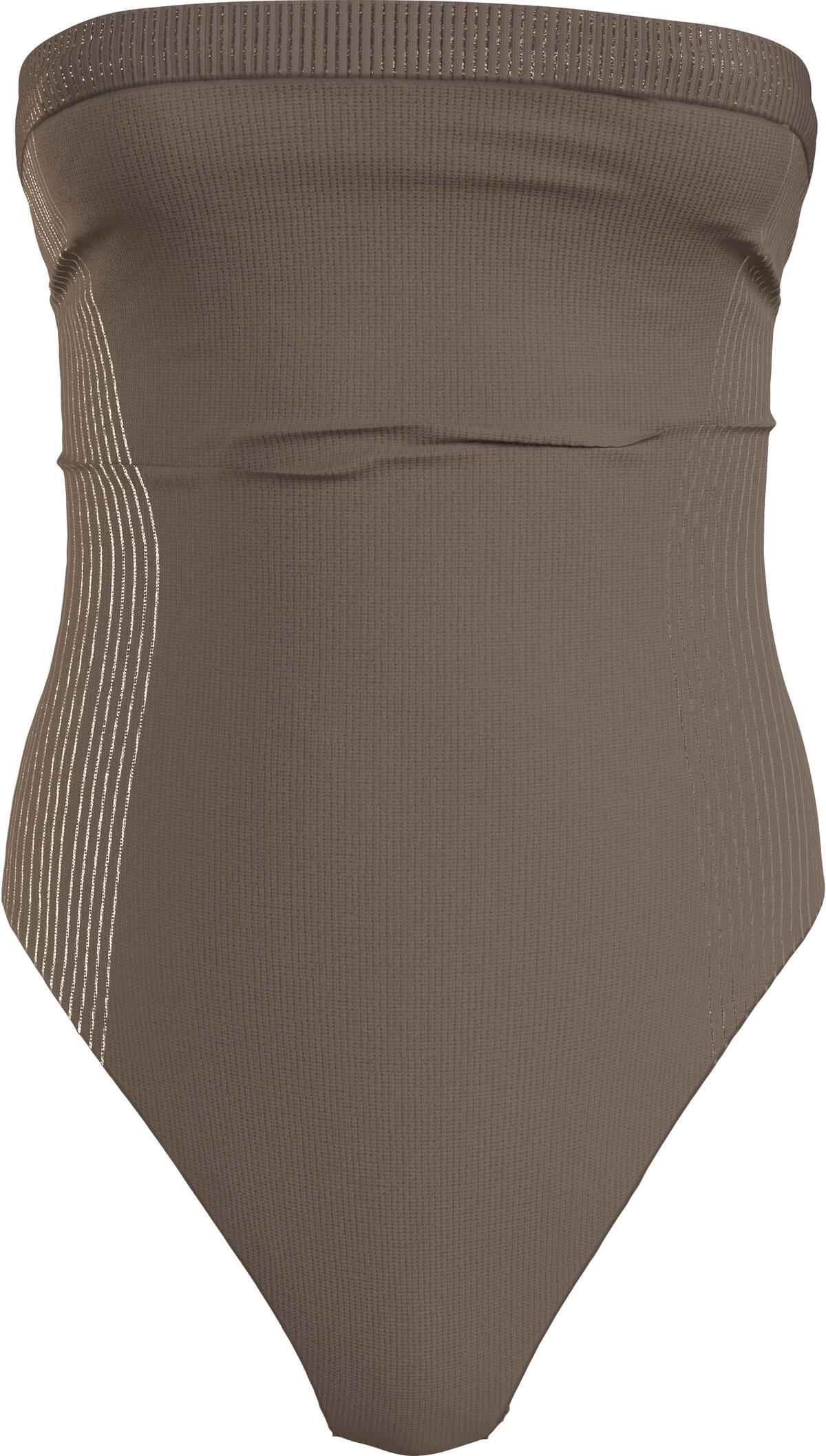 Calvin Klein BANDEAU ONE PIECE Kadın Kahverengi Mayo