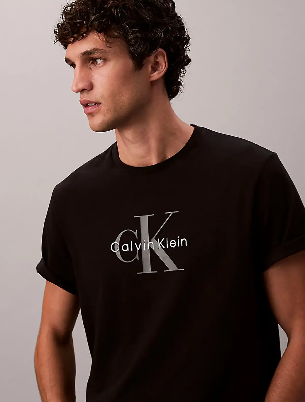 Calvin Klein SS Hero Monologo Tee 20s Siyah Erkek Tişört