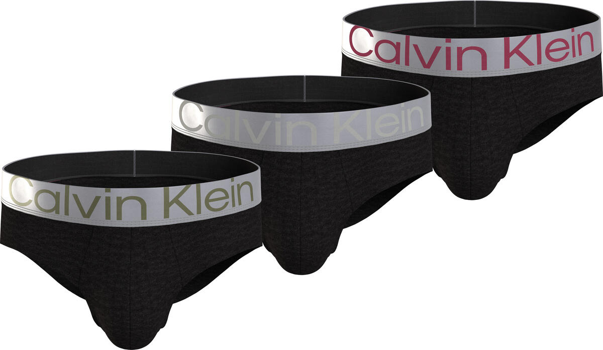 Calvin Klein HIP BRIEF 3PK Erkek Siyah Slip Set