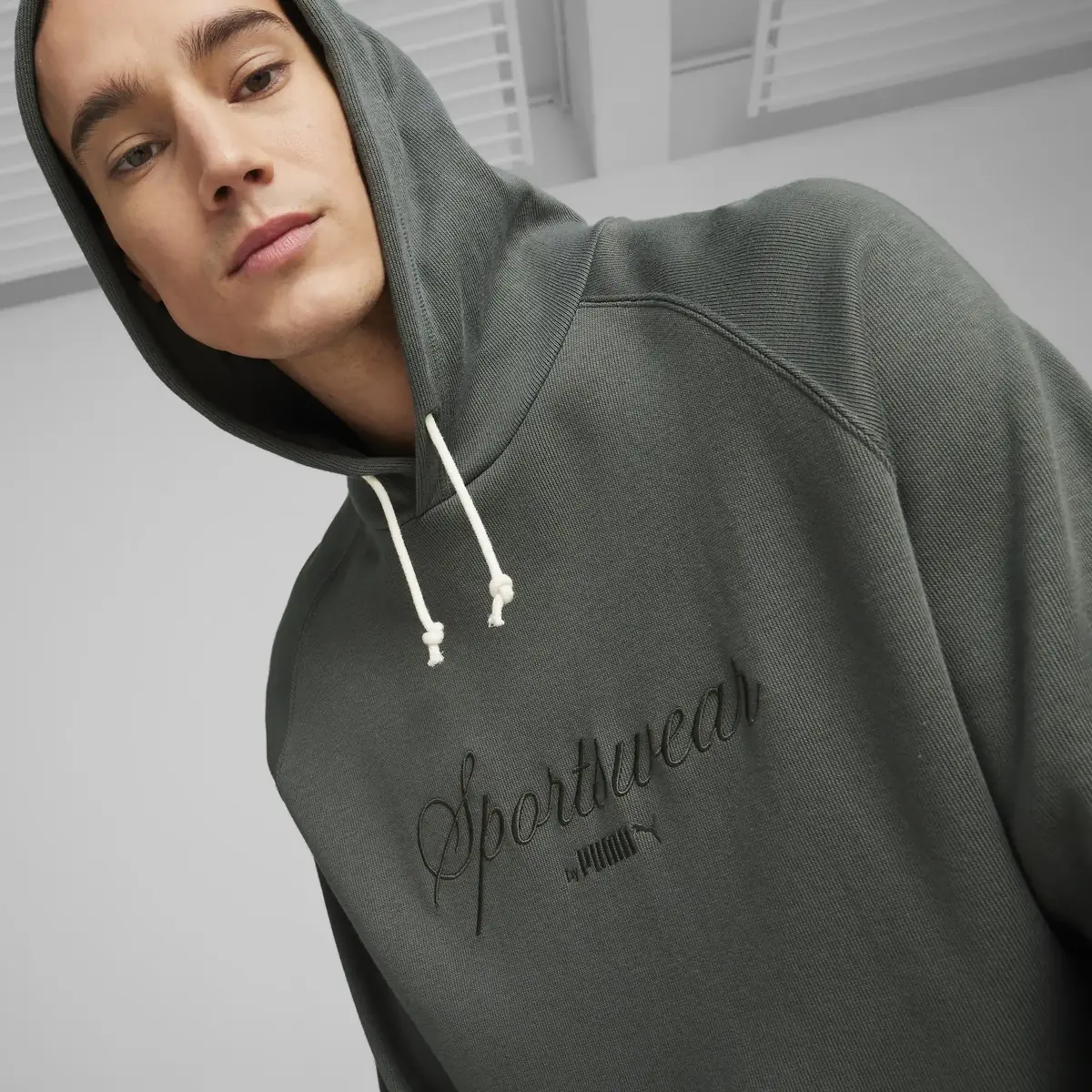 PUMA CLASSICS+ Hoodie Gri Erkek Hoodie