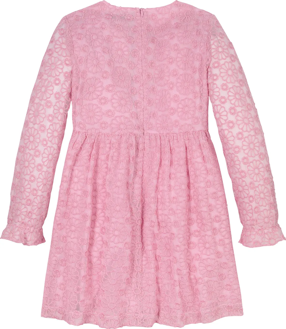 Tommy Hilfiger FLORAL LACE DRESS LS, TPF Pembe Kız Çocuk Elbise-Etek