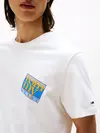 Tommy Hilfiger TJM REG FLAG DNA TEE, YBL Beyaz Erkek T-Shirt
