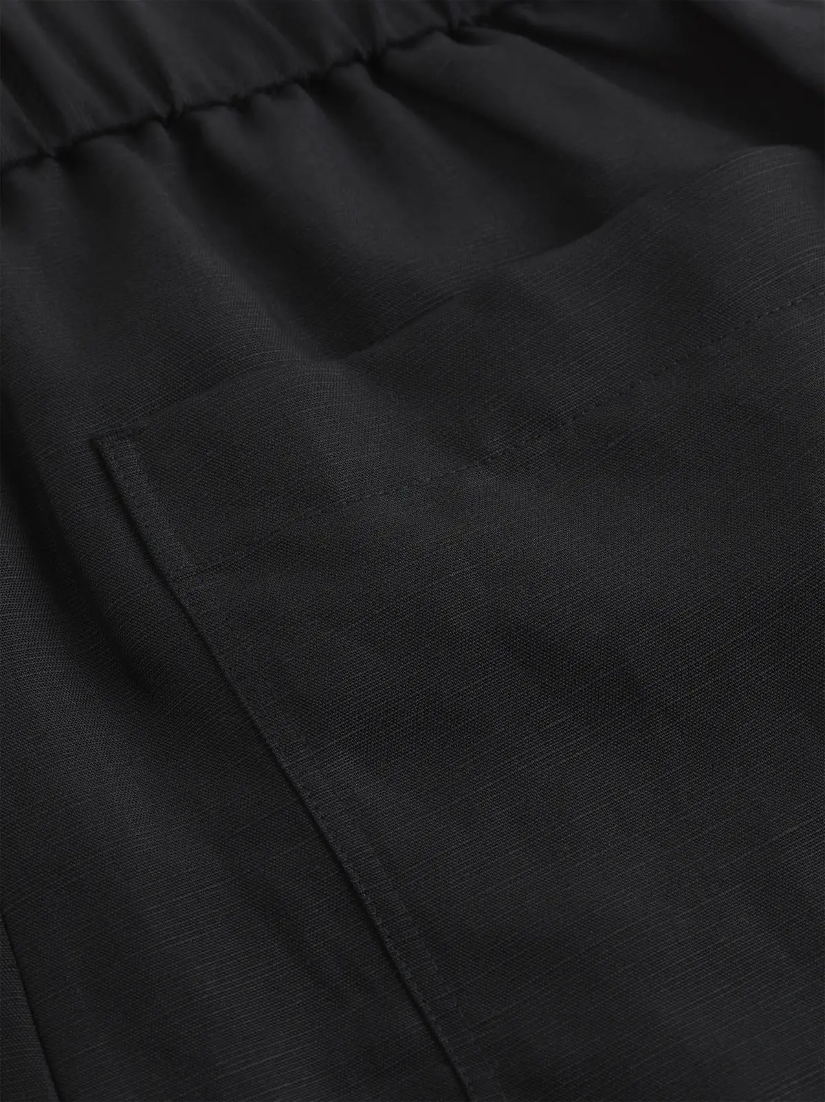 Calvin Klein LINEN BLEND SHORTS, BEH Siyah Kadın Şort