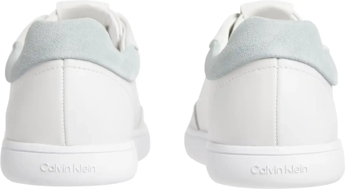 Calvin Klein CUPSOLE LACE UP - LT, 02W Beyaz Kadın Spor Ayakkabı & Sneaker