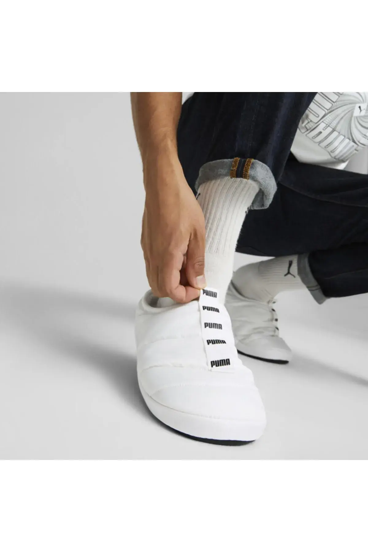 Puma Scuff Tape Beyaz Kadın Terlik