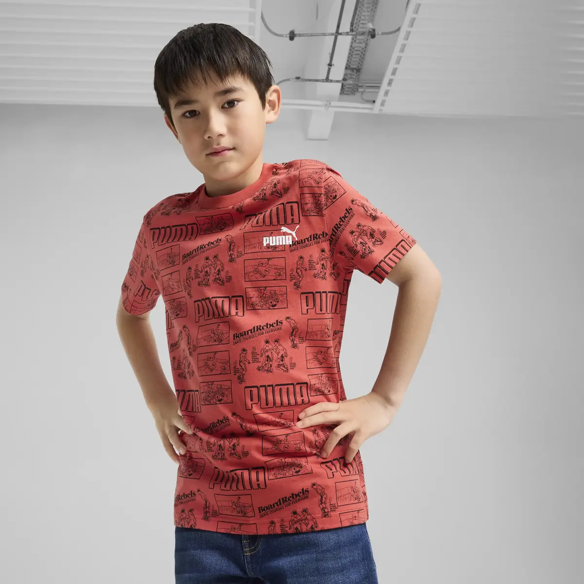 Puma MID90S AOP Tee Kırmızı Unisex T-Shirt & Polo