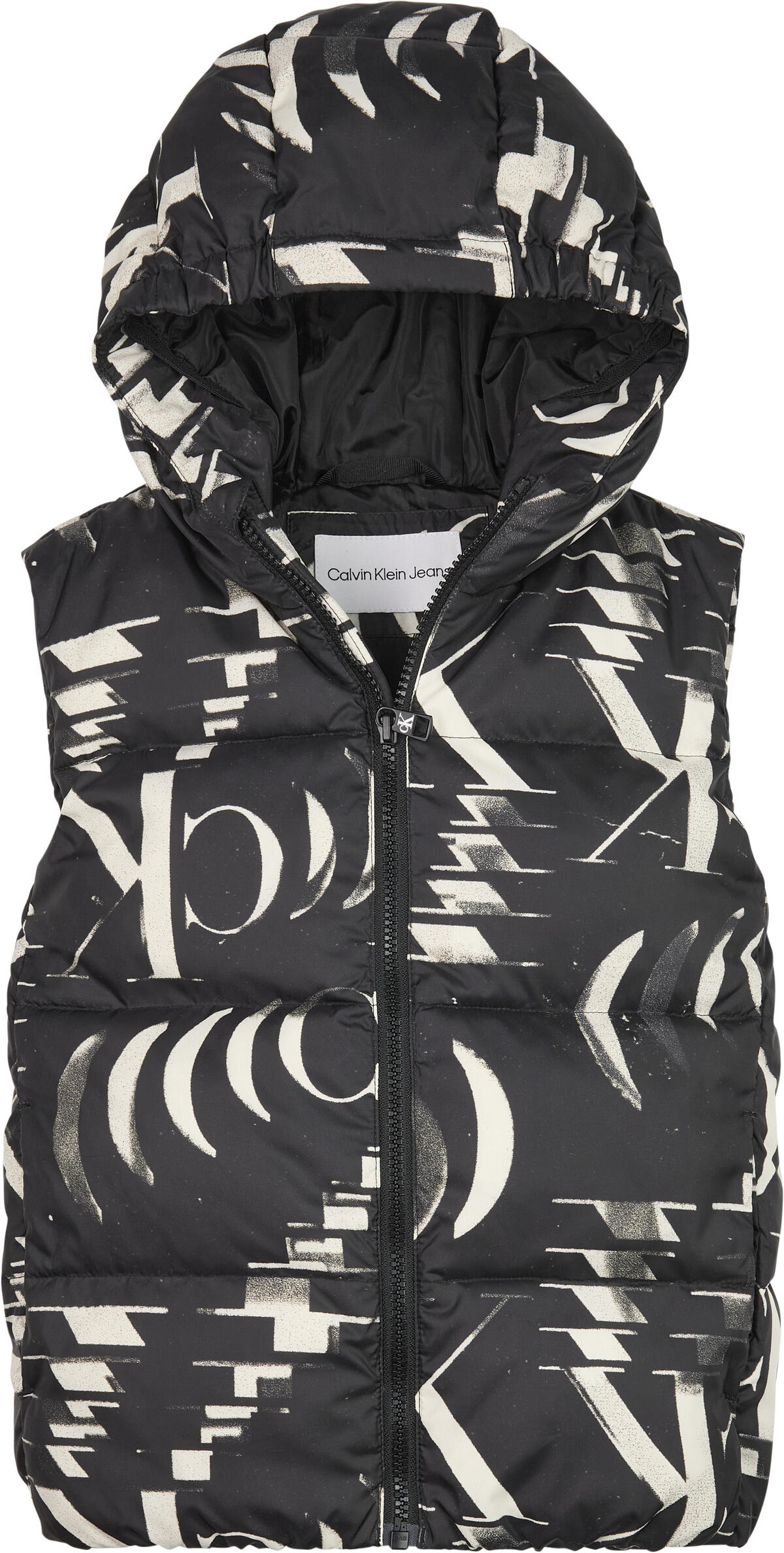 Calvin Klein MONOGRAM AOP VEST PU Erkek Siyah Yelek