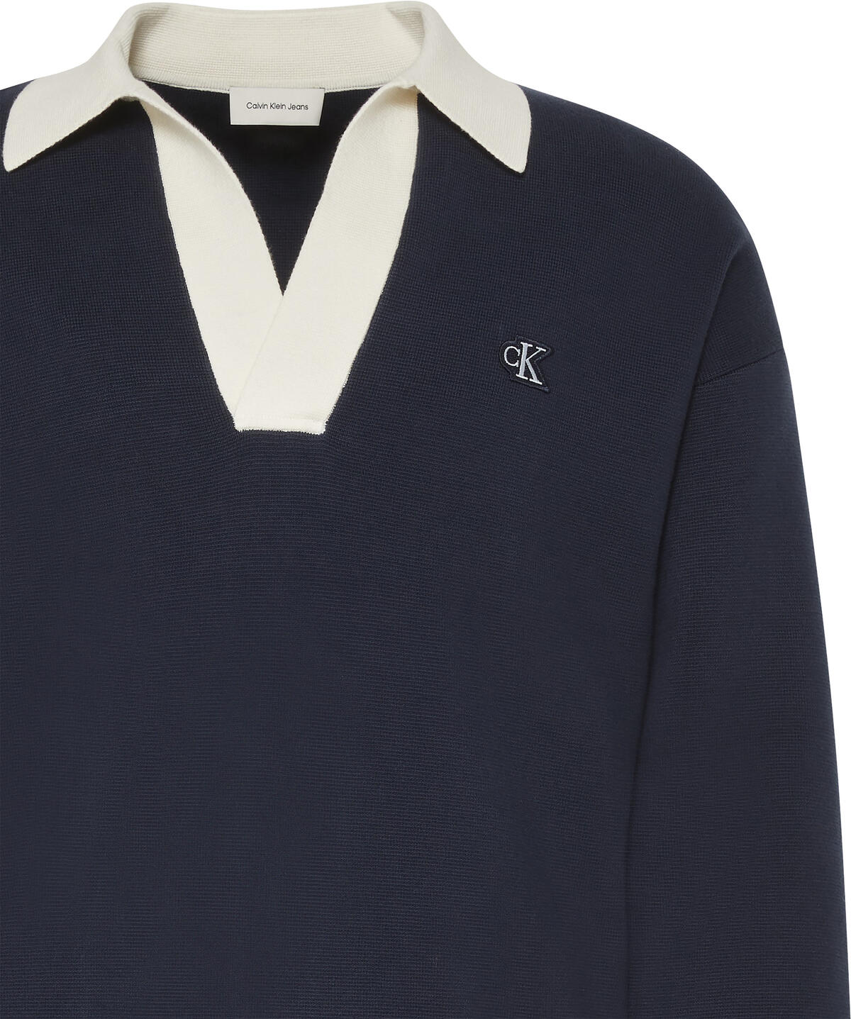 Calvin Klein LS SOLID OVERSIZED JOHNNY COLLAR Mavi Erkek Sweatshirt Calvin Klein LS SOLID OVERSIZED JOHNNY COLLAR Mavi Erkek Sweatshirt