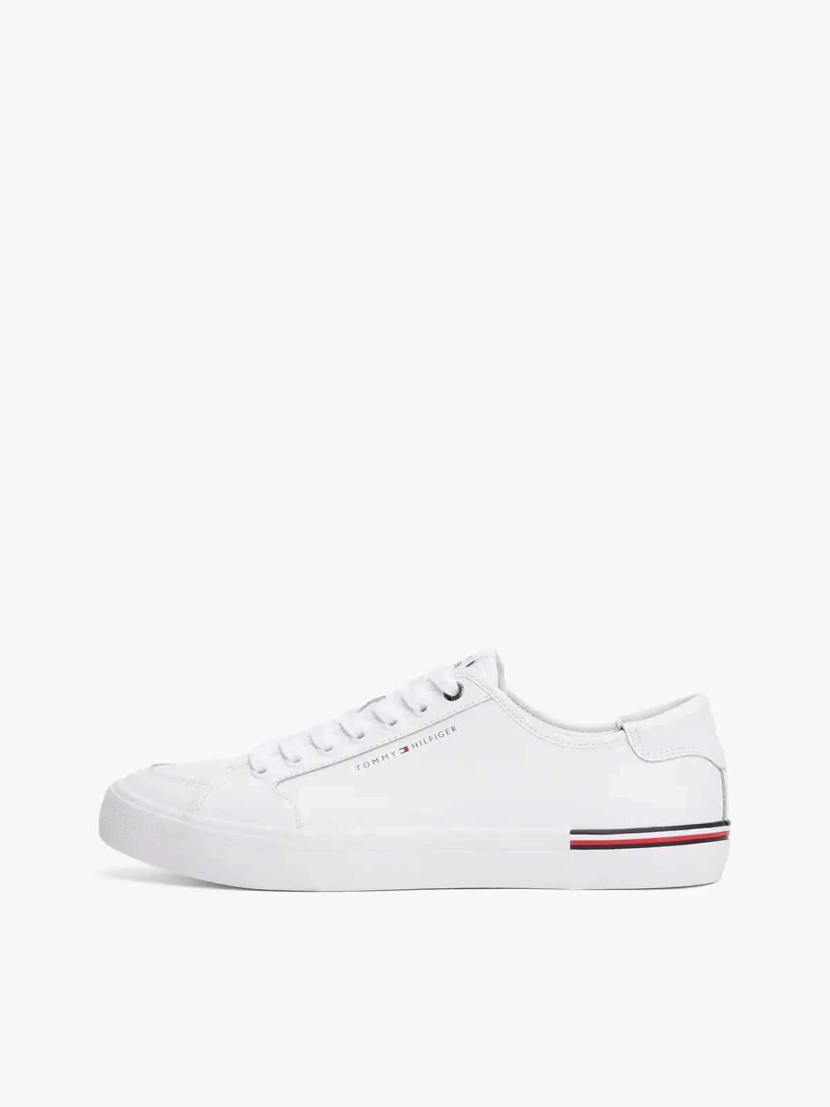 Tommy Hilfiger CORE CORPORATE VULC, YBS Beyaz Erkek Spor Ayakkabı & Sneaker