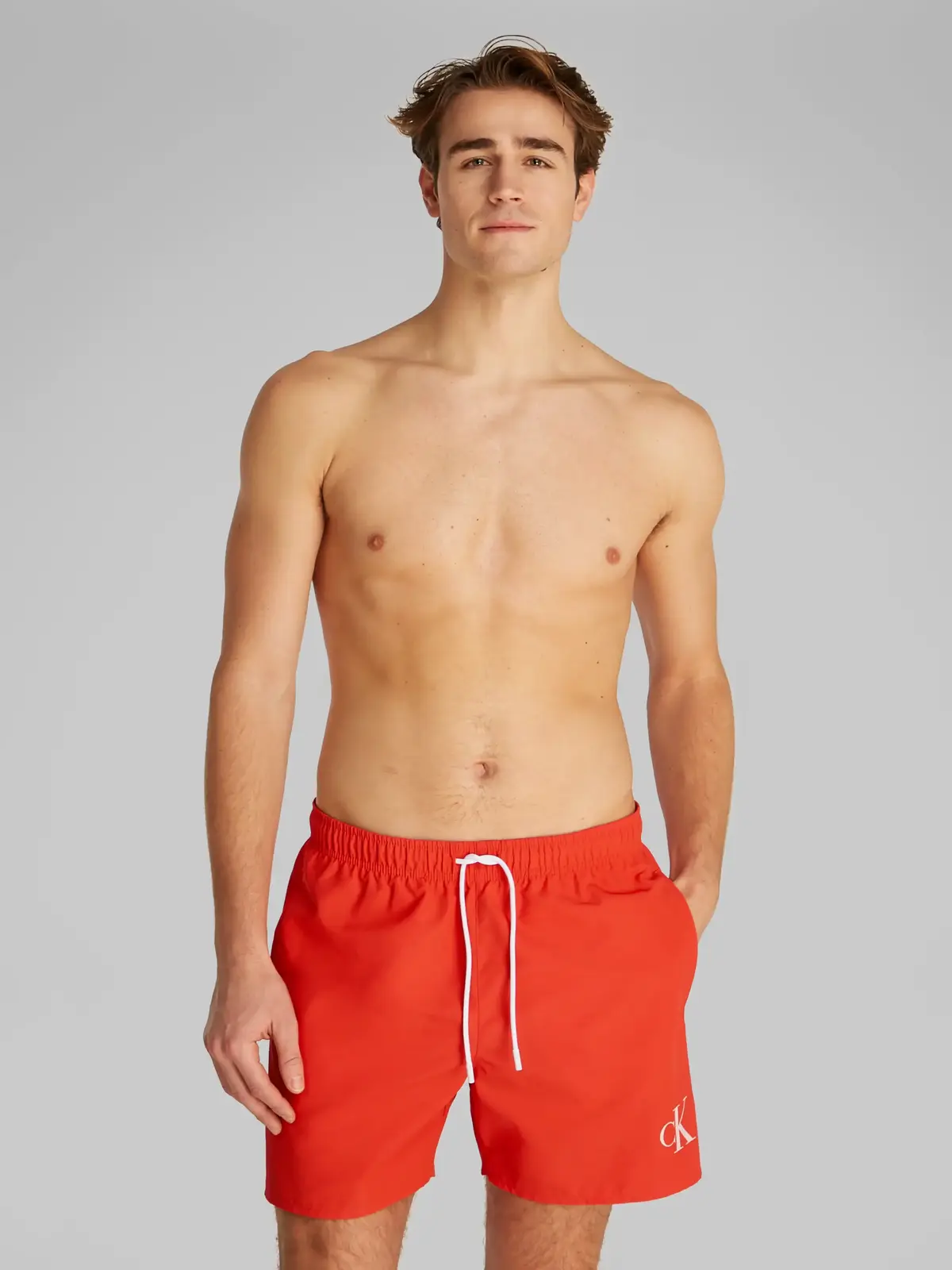 Calvin Klein MEDIUM DRAWSTRING, XM8 Kırmızı Erkek Mayo