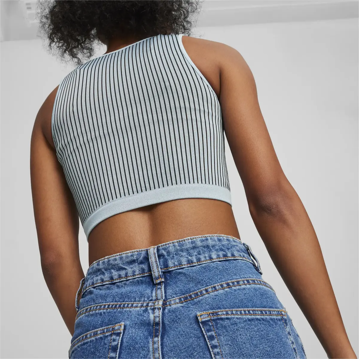 Puma DARE TO Crop Top Mavi Kadın T-Shirt