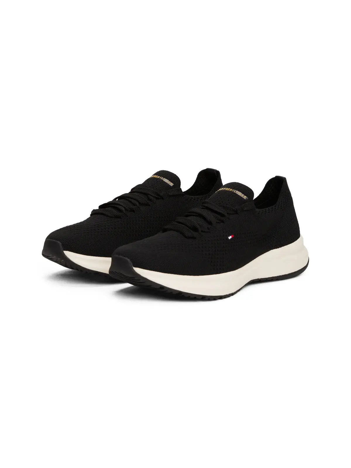 Tommy Hilfiger TH KNIT RUNNER Siyah Kadın Günlük Spor ayakkabı
