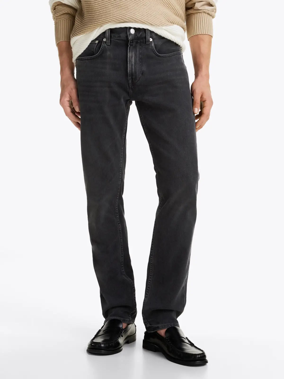 Tommy Hilfiger STRAIGHT DENTON STR, 1B7 Gri Erkek Jean Pantolon