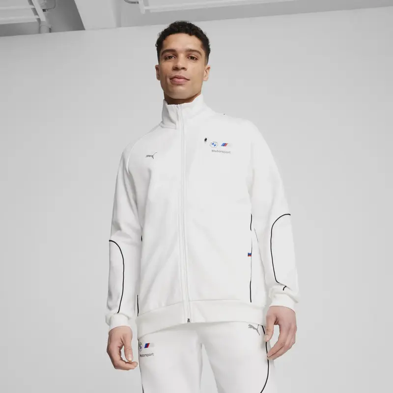 Puma BMW MMS SWEAT JKT Beyaz Erkek Sweatshirt