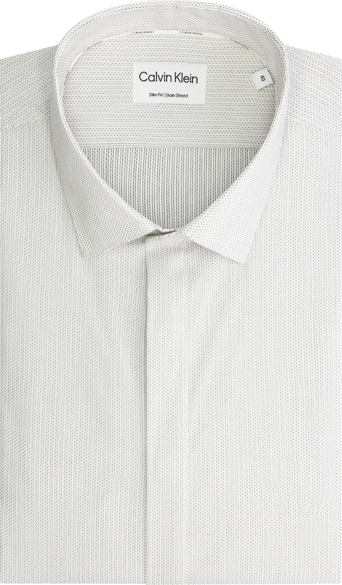 Calvin Klein STAIN SHIELD DOT SLI Erkek Beyaz Gömlek