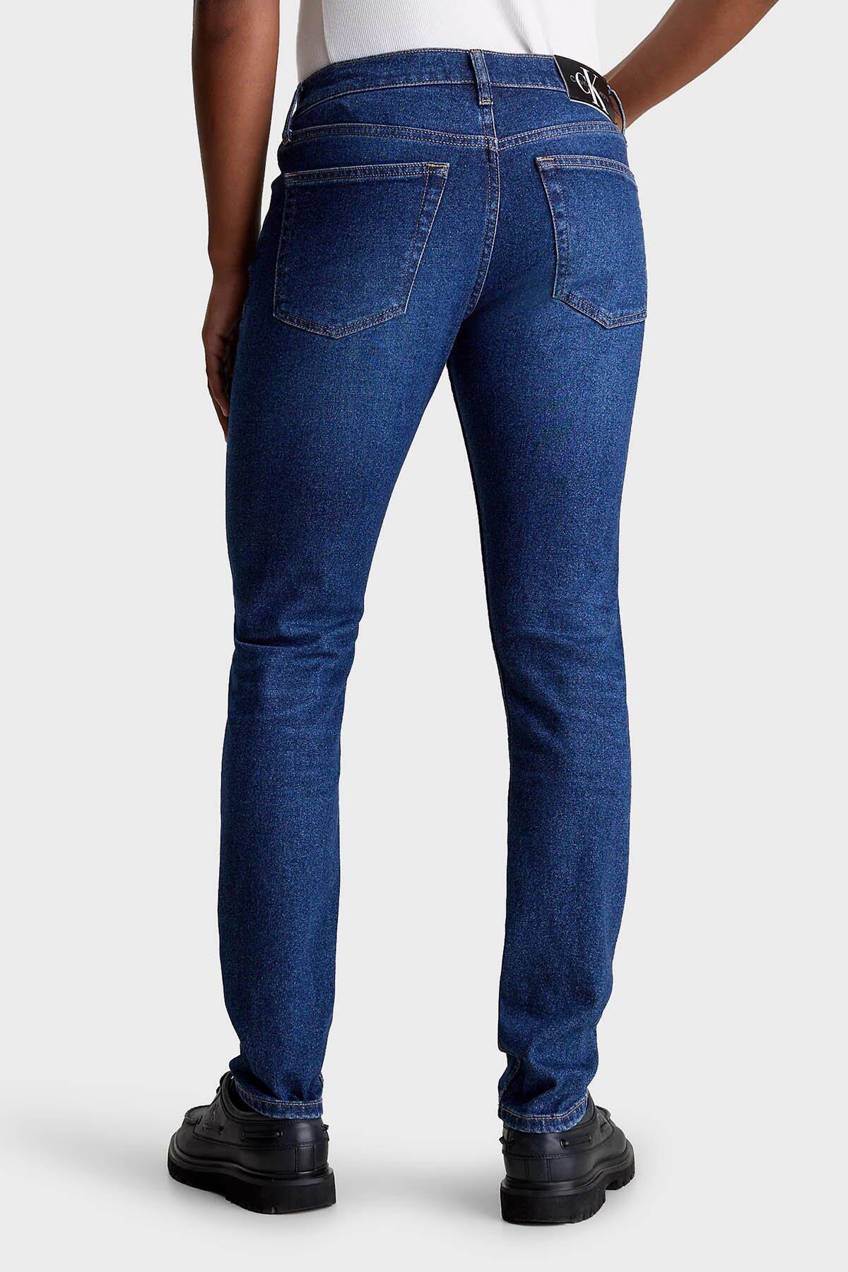 Calvin Klein SLIM TAPER, 1BJ Erkek Mavi Jean Pantolon