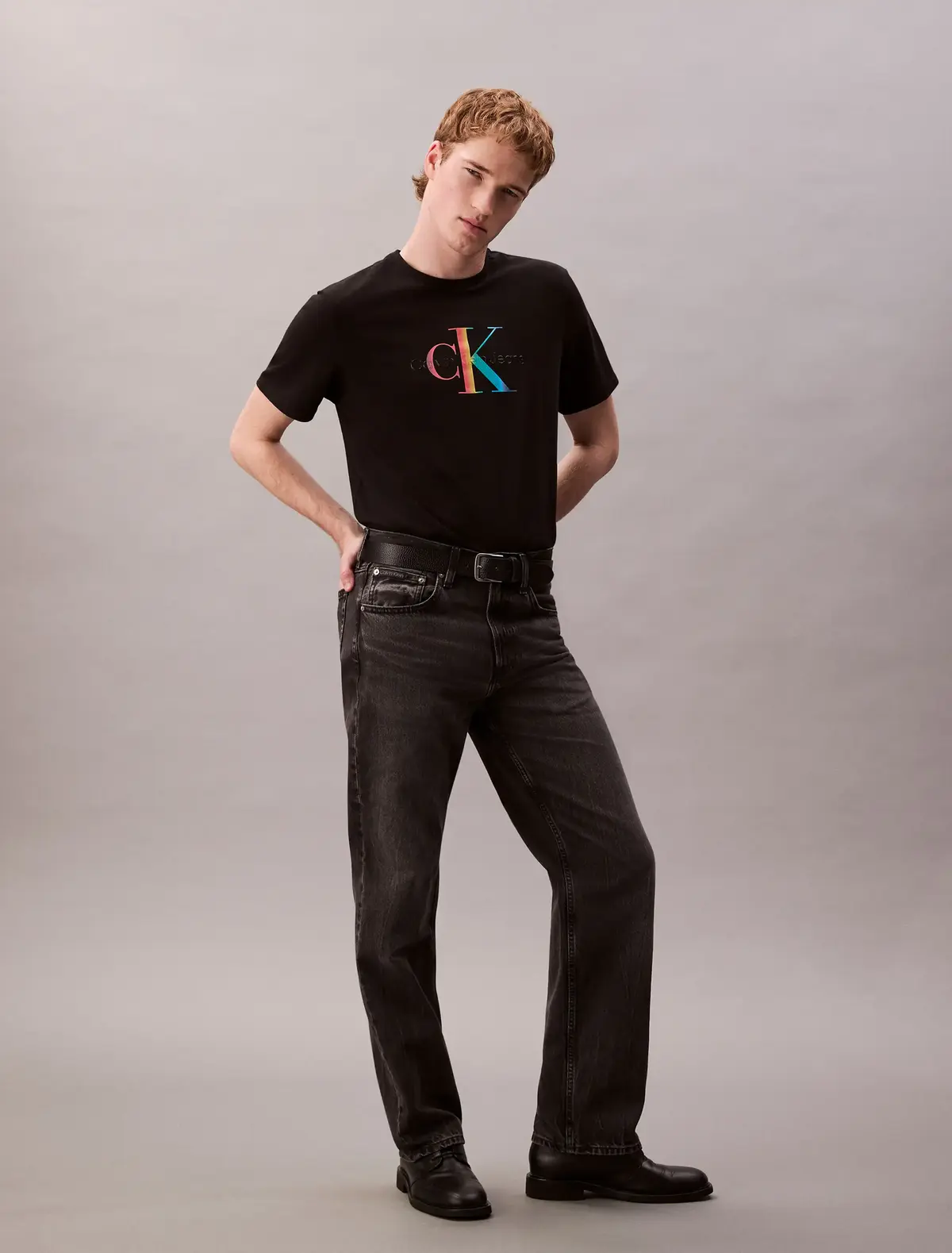 Calvin Klein SS 20s CK PRIDE25 GR, UB1 Siyah Erkek T-Shirt