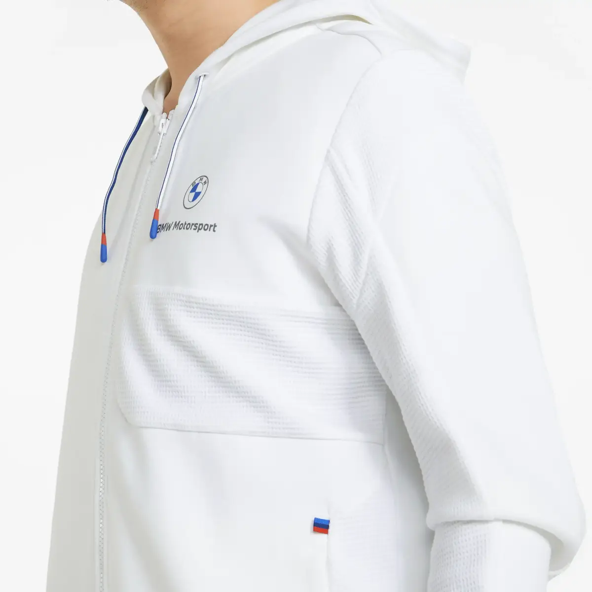 Puma BMW MMS Hooded Sweat Jacket Beyaz Erkek Ceket