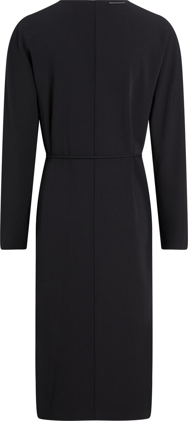 Calvin Klein STRUCTURE TWILL V NE Kadın Siyah Elbise