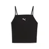 PUMA WARDROBE ESS Ribbed Tank Top Siyah Kadın Crop