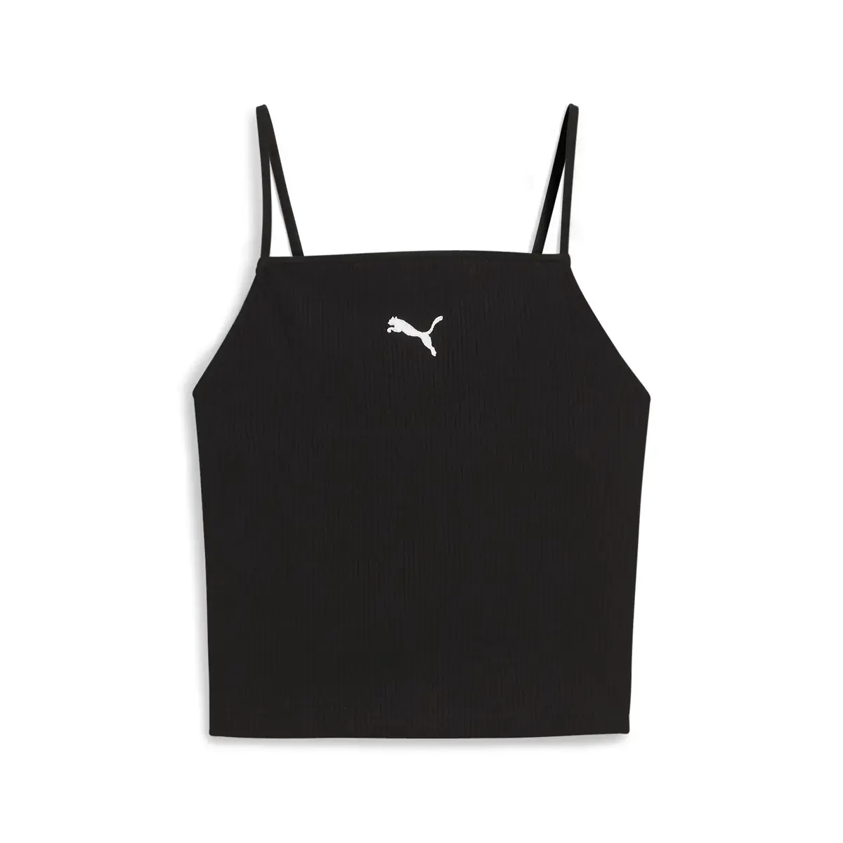 PUMA WARDROBE ESS Ribbed Tank Top Siyah Kadın Crop