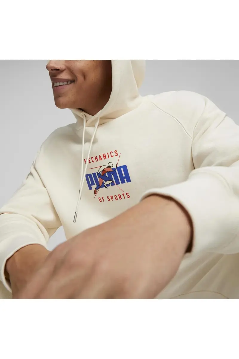 Puma Track Meet Hoodie Kırık Beyaz Erkek Hoodie