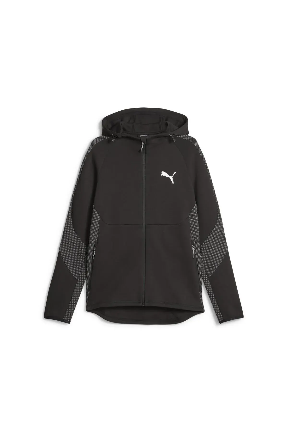 Puma EVOSTRIPE Full-Zip Hoodie DK Siyah Erkek Fermuarlı Hoodie