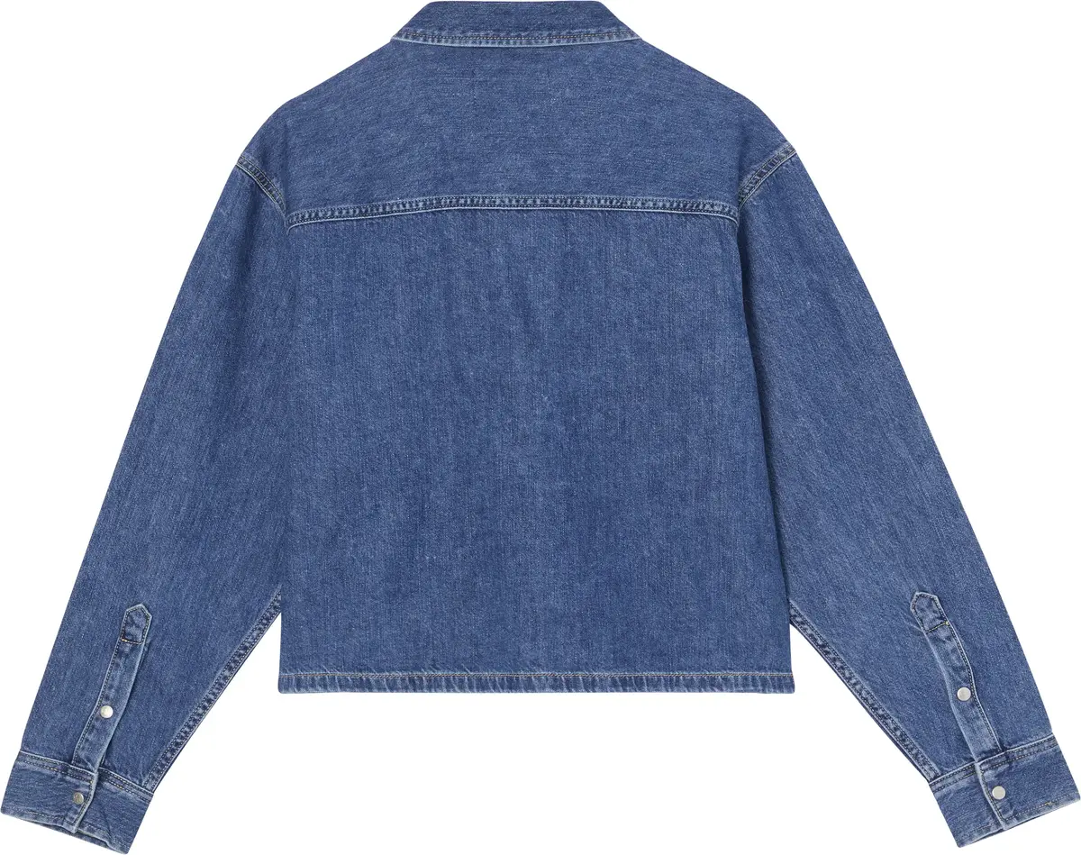 Calvin Klein CROPPED UTILITY SHIR Kadın Mavi Gömlek