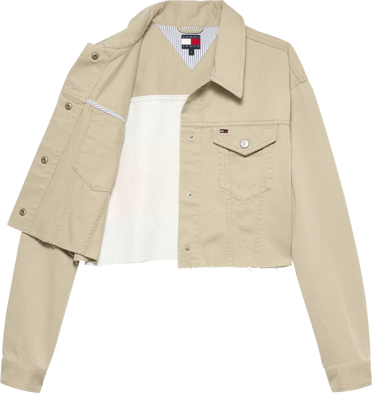 Tommy Hilfiger TJW FLAG TRUCKER JAC, RBV Bej Kadın Kot Ceket