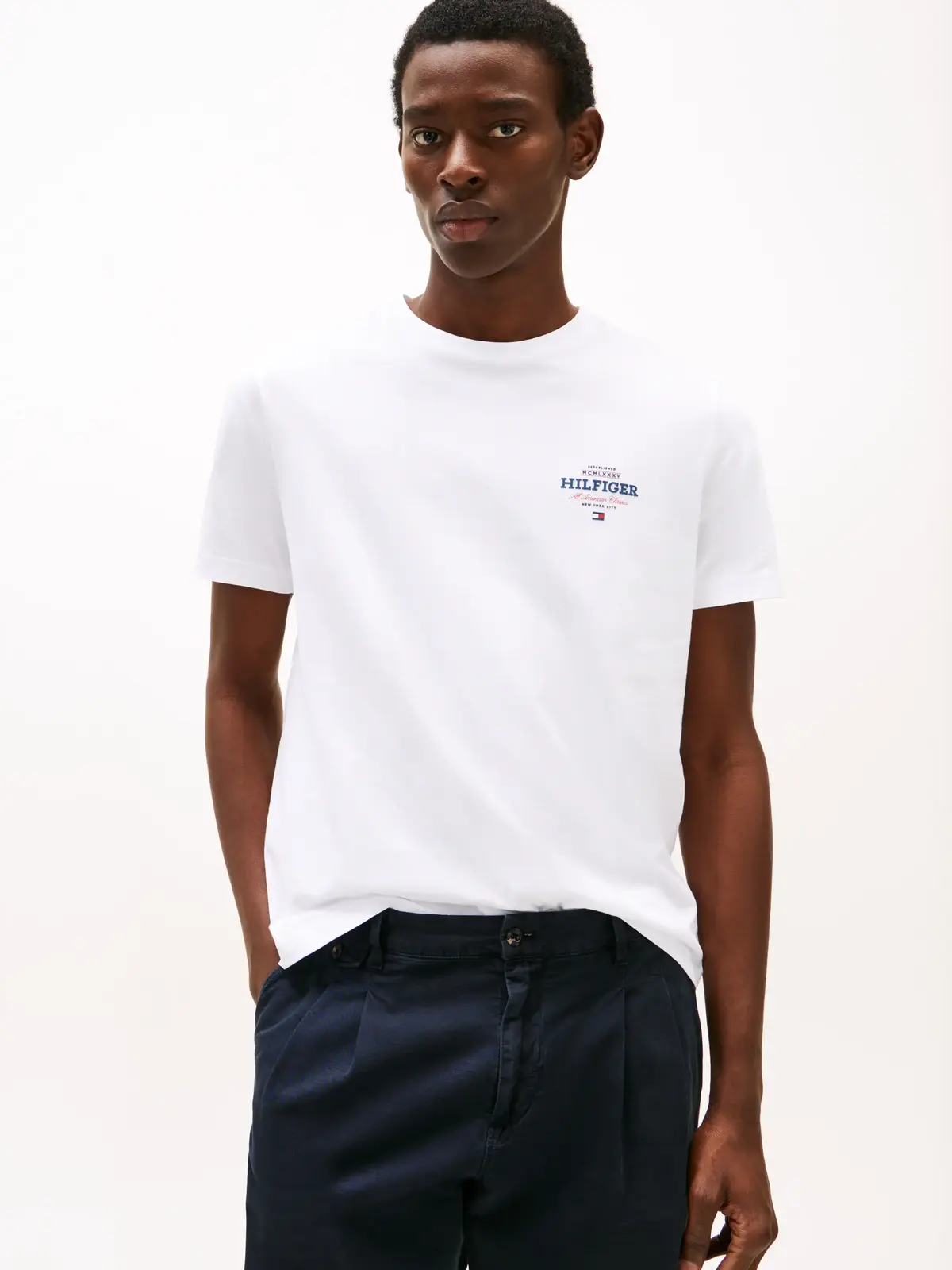 Tommy Hilfiger MONOTYPE ALL AMERICA, YBR Beyaz Erkek T-Shirt & Polo