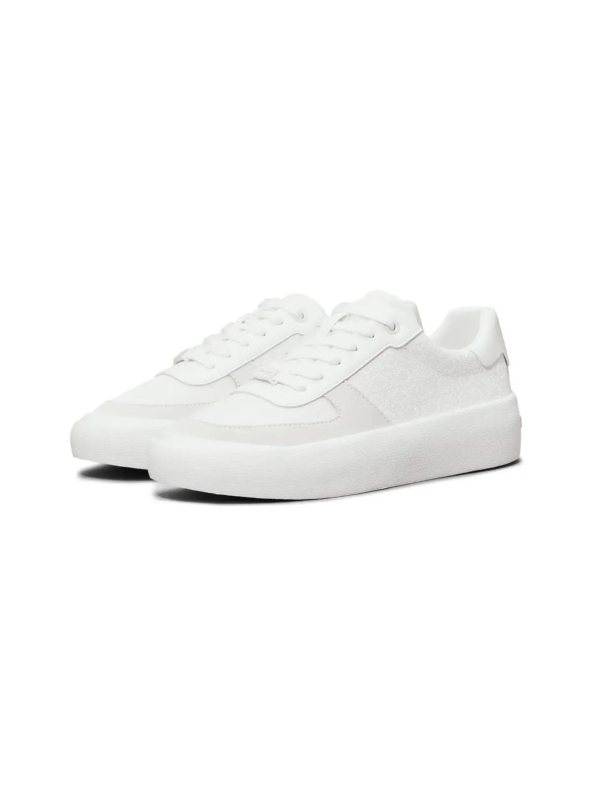 Calvin Klein VULC LACE UP - MONO, 0LB Beyaz Kadın Spor Ayakkabı