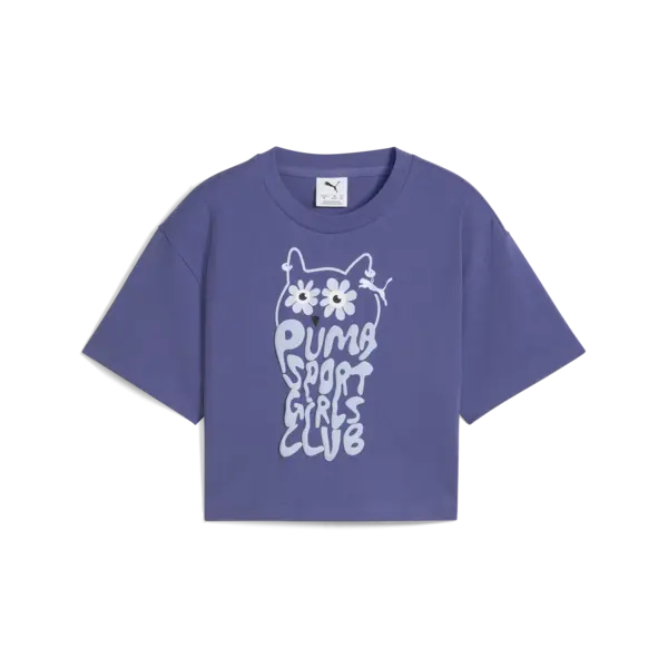Puma Graphics Short Length Tee II Mor Kız Çocuk T-Shirt & Polo